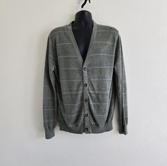 Banana Republic Cashmere Linen Blend V-neck Cardigan Sweater Size Large - Picture 1 of 15